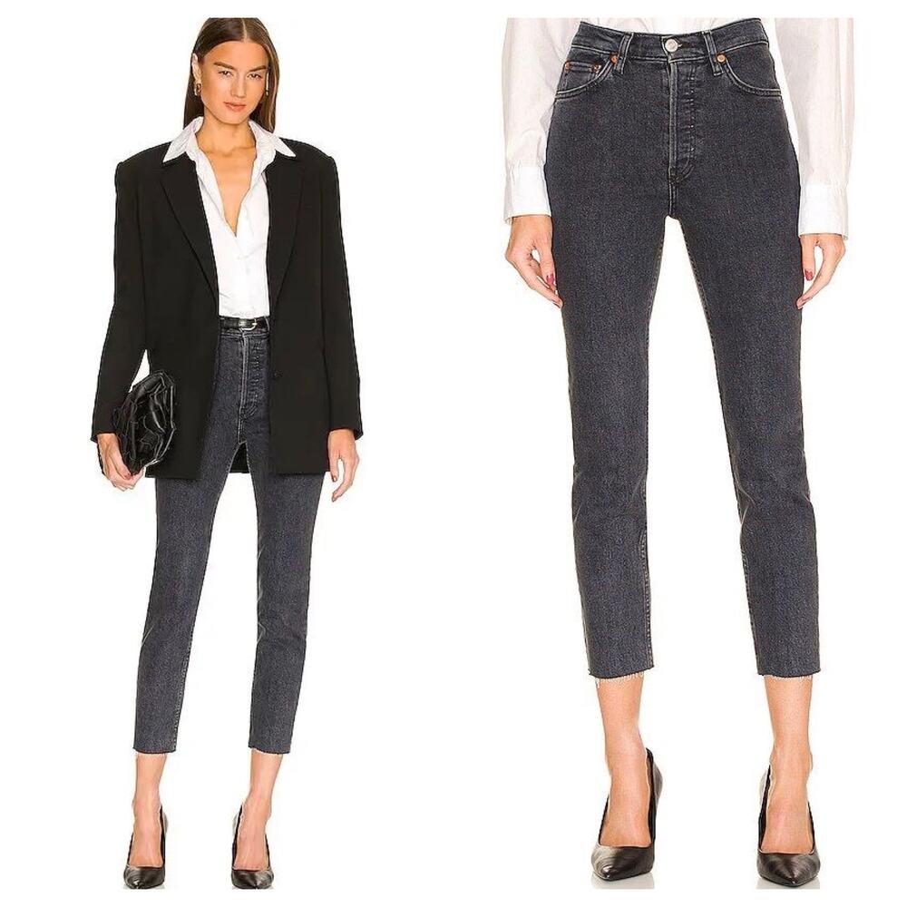 RE/DONE 90s High-Rise Ankle Crop Jeans Size 25 New with Tags